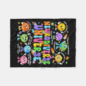 Neurodiverses Universum Neurodiversität Autismus Fleecedecke (Vorderseite (Horizontal))
