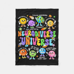 Neurodiverses Universum Neurodiversität Autismus Fleecedecke