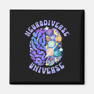 Neurodiverses Universum Neurovielfalt Gehirn und A Magnet