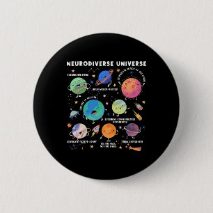 Neurodiverses Universum Welt Planet Sonderpädagogi Button