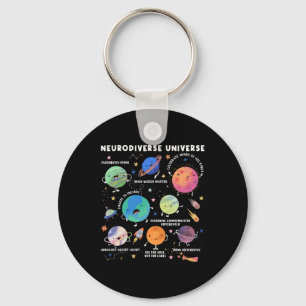 Neurodiverses Universum Weltraum Planet Sonderpäda Schlüsselanhänger