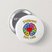 Neurodiversität Dyslexie Autismus-Bewusstsein Ande Button (Vorne & Hinten)