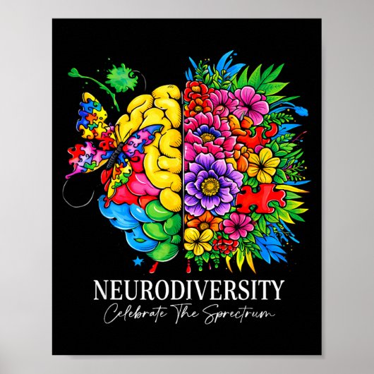Neurodiversität feiert das Spektrum Poster (Vorne)