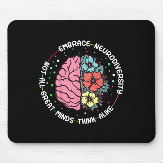 Neurodiversität Gehirn Autismus-Bewusstsein Adhd u Mousepad (Vorne)