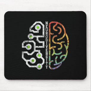 Neurodiversität Gehirn Autismus-Bewusstsein annehm Mousepad