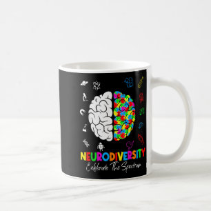 Neurodiversität Gehirn Autismus-Bewusstsein ASD AD Kaffeetasse