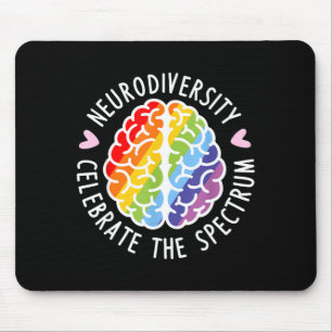Neurodiversität Gehirn Autismus-Bewusstsein ASD AD Mousepad