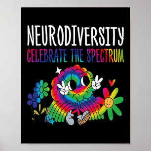 Neurodiversität Gehirn Autismus-Bewusstsein Asd Ad Poster
