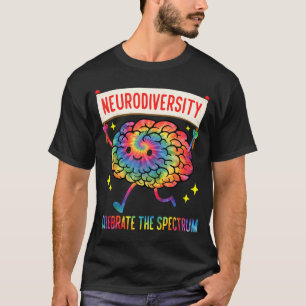 Neurodiversität Gehirnspektrum Autismus-Bewusstsei T-Shirt