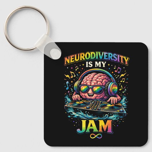 Neurodiversität ist mein Ding Schlüsselanhänger (Vorderseite)