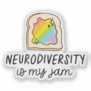 Neurodiversität ist mein Jam-Rainbow-Toast Aufkleber