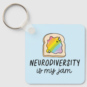 Neurodiversität ist mein Jam-Rainbow-Toast Schlüsselanhänger