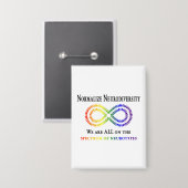 Neurodiversität normalisieren button (Vorderseite/Rückseite)