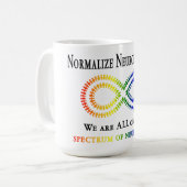 Neurodiversität normalisieren kaffeetasse (Vorderseite Links)