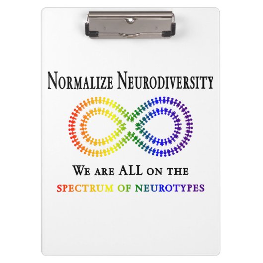 Neurodiversität normalisieren klemmbrett (Vorderseite)