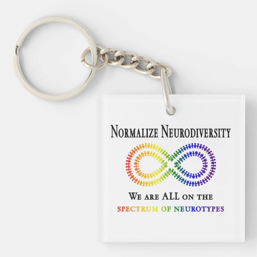 Neurodiversität normalisieren schlüsselanhänger (Vorderseite)