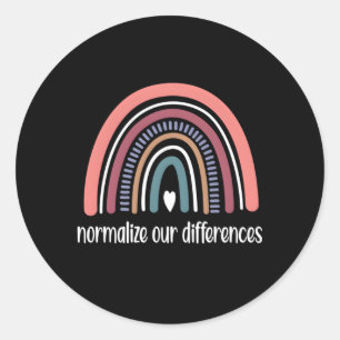 Neurodiversität Regenbogenautismus Neurodivergent  Runder Aufkleber