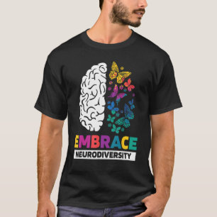 Neurodiversität umarmen Autismus ADHS ASD Regenbog T-Shirt