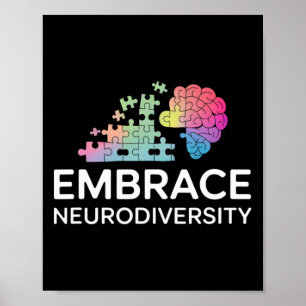 Neurodiversität umarmen Autismus Adhs Inklusion Me Poster
