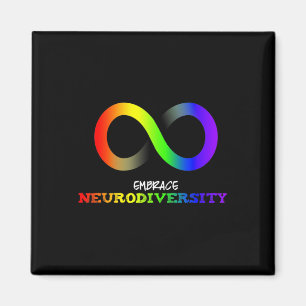 Neurodiversität umarmen Autismus Asd Adhs Regenbog Magnet