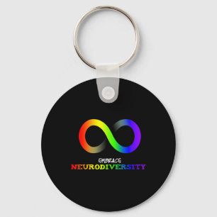 Neurodiversität umarmen Autismus Asd Adhs Regenbog Schlüsselanhänger