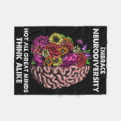 Neurodiversität umarmen Autismus-Bewusstsein Adhd  Fleecedecke (Vorderseite (Horizontal))