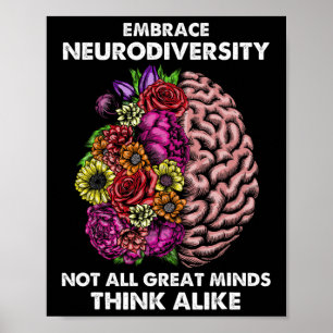 Neurodiversität umarmen Autismus-Bewusstsein Adhd  Poster