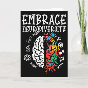 Neurodiversität umarmen Autismus-Bewusstsein Asd M Karte