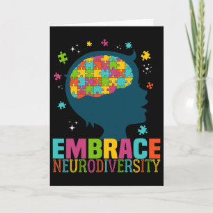 Neurodiversität umarmen Autismus-Bewusstsein Asd N Karte