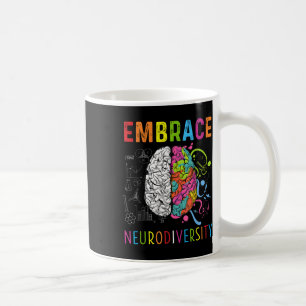 Neurodiversität umarmen Gehirn umarmt Adhs Autismu Kaffeetasse