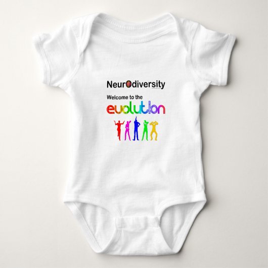 Neurodiversität Willkommen bei der Evolution Baby Strampler (Vorderseite)