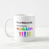 Neurodiversität Willkommen bei der Evolution Kaffeetasse (Links)