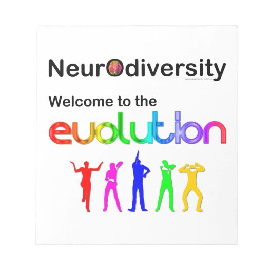 Neurodiversität Willkommen bei der Evolution Notizblock (Vorderseite)