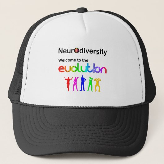 Neurodiversität Willkommen bei der Evolution Truckerkappe (Vorderseite)