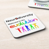 Neurodiversität Willkommen bei der Evolution Untersetzer (Linke Seite)