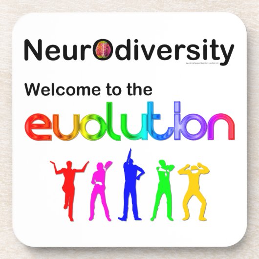 Neurodiversität Willkommen bei der Evolution Untersetzer (Vorderseite)