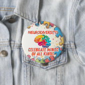 Neurodiversitäts-Bewusstseins-Anstecker Button (Beispiel)