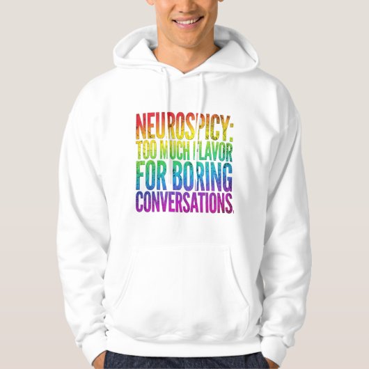 Neurodiversitäts-Bold-Statement-Zitat Hoodie (Vorderseite)