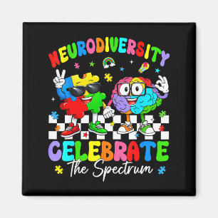 Neurodiversitäts-Gehirn Autismus-Bewusstsein asd a Magnet