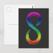 Neurodiversitäts-Infinity-Logo-Shirt Postkarte (Vorne/Hinten)