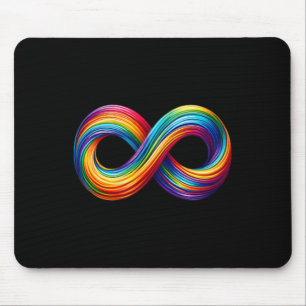 Neurodiversitäts-Unendlichkeitssymbol Regenbogen-S Mousepad