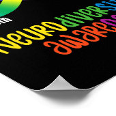 Neurodiversitätsbewusstsein Adhd Autismus Legasthe Poster (Ecke)
