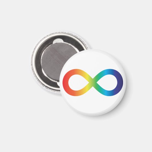 Neurodiversity Autism Awareness Acceptance Rainbow Magnet (Vorderseite/Rückseite)