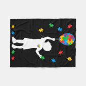 Neurodiversity-Autismus Awareness Boy Holding Byll Fleecedecke (Vorderseite (Horizontal))