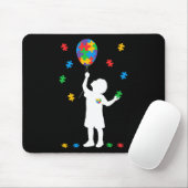 Neurodiversity-Autismus Awareness Boy Holding Byll Mousepad (Mit Mouse)