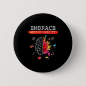 Neurodiversity Embrace Adhd Autism Asd Awareness G Button (Vorderseite)