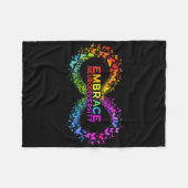 Neurodiversity-Embrace Adhd Autismus Asd Butterfly Fleecedecke (Vorderseite (Horizontal))