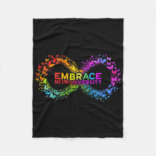 Neurodiversity-Embrace Adhd Autismus Asd Butterfly Fleecedecke