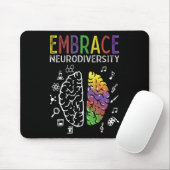 Neurodiversity Embrace Adhd Autismus Asd Hirn Mousepad (Mit Mouse)