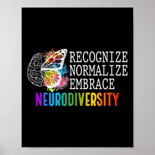 Neurodiversity erkennt Embrace normalisieren Admin Poster